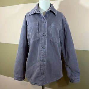 Pac Sun Lavender Long Sleeve Corduroy Button-Down Jacket Size XS/S